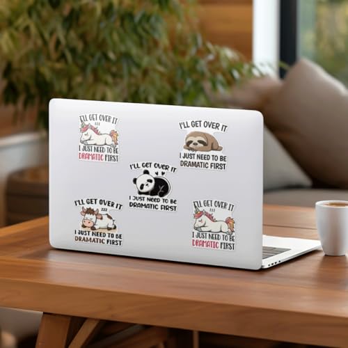 Image of Pack 9 Pcs Funny Dramatic Sticker for Laptops Vehicles Trucks Cups Tumblers Helmets Computers Bumper Stickers Waterproof Removable Vinyl Decals Car Exterior Laptop Accessories