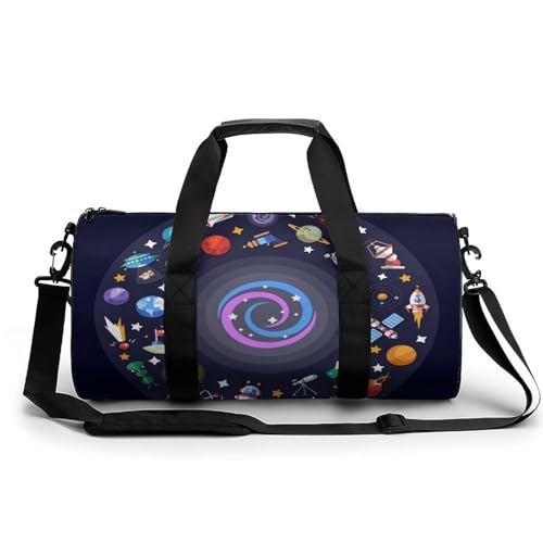 Duffel bag camping randonnée Nébuleuse Cosmique sac de sport gym 45cm