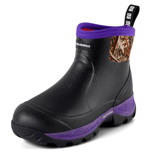WOVENPAK Ankle Boots for Women, Rubber Rain Boots Waterproof Women, Ankle Garden Mud Boots Shoes, Rubber Boots for Womens Insulated Lightweight Short Boot Outdoor, Garden, Yard Work, Size 9 - image 1