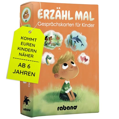 Erzählkarten für Kinder - 150 kindgerechte Fragen I Geschenk zur Stärkung der Eltern-Kind-Beziehung & für mehr Achtsamkeit I Lernspiel & Geschenk für Mädchen und Junge I Spiele ab 6,7, 8, 9 Jahre