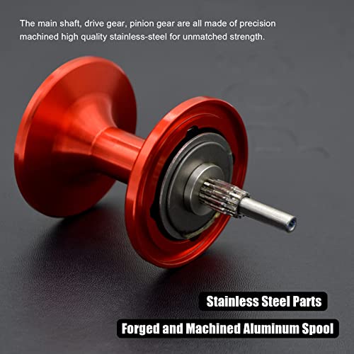 Camekoon Offshore Trolling Fishing Reel, 6.3:1 High Retrieve Jigging Reel, Rigid Aluminum Frame, 9+2 Stainless Steel Ball Bearings, Overhead Lever Drag Reel #TOP4