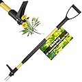 Gbekery 39" Detachable Weed Puller Tool Stand Up,Heavy Duty Ergonomic D-Handle Weeding Tool,High-Strength Stainless Steel 3-Claw Weeder with Long Handle for Effortless Garden Weed Removal