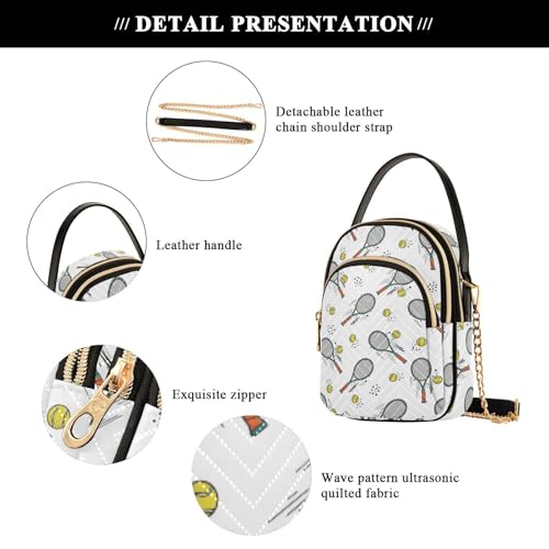 Image of MCHIVER Golf Crossbody Bag for Women Cell Phone Purse Wallet with Removable Chain Shoulder Handbag