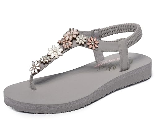 Skechers Women's Meditation-Happy Daisies Flip-Flop