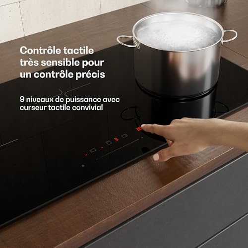 Klarstein Velaire Slim Plaque Induction 80cm 3 Zones Curseur Tactile Minuterie Indicateur Chaleur Plaque Cuisson Induction - vue 6