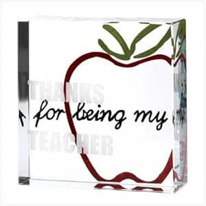 Teacher Glass Cube Home & Kitchen