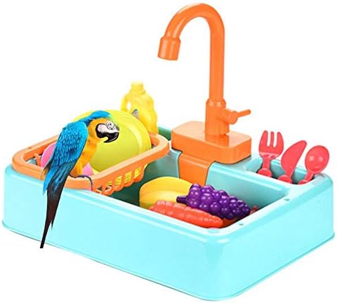 Keersi Bird Automatic Bathtub Swimming Pool Toy Bath Shower Water Dispenser for Parrot Budgie Parakeet Cockatiel Conure Lovebird Finch…