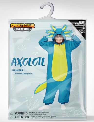 Disfraz Axolotl Halloween para Niños, Mono con Capucha miniatura 6