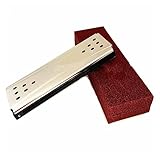 Principiantes armónica Armónica De Doble Tono 24 Agujeros Tremolo G Y C Key Istrumento Musical Harmonica (Color : Silver)