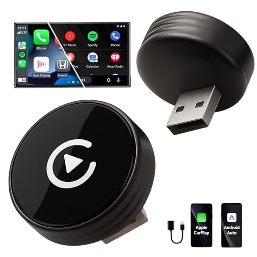 Image of Wireless Android Auto & Carplay Cortex A7 Pro Processor| Quick Connection & Auto Reconnect | Bluetooth 5.4 & 5.8Ghz WiFi| Wired to Wireless High Performance | Easy to Use & Setup