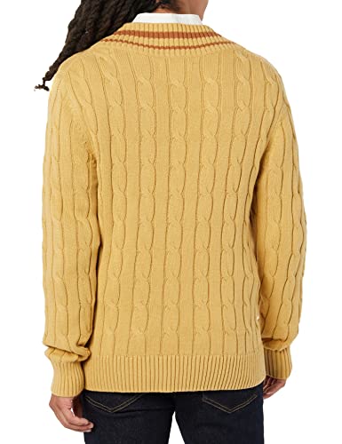 Amazon Essentials Men's Cable Knit V-Neck Sweater2