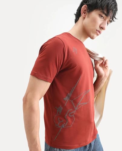 Image of Rare Rabbit Regular fit Plain t-Shirt