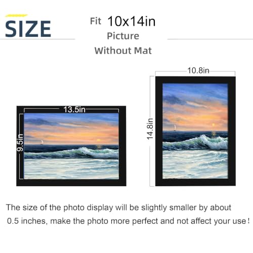 Image of LUCKYLIFE 10x14 Frame in Black for 30 x 40cm Diamond Painting Art, Gallery Frame for Wall Mounting, 2 Pack