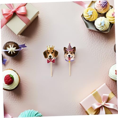 GLEAVI 56stücke Hund Geburtstagsdekoration mit Tortenaufsatz für Welpenparty Cupcake-Topper mit Hundemotiven Partyzubehör für Haustiergeburtstag Dekoration für Hundegeburtstag