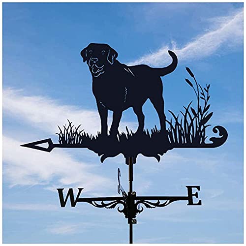 image for Alnicov Animal Metal Weather Vane,Vintage Black Weather Vane Hollow Wi