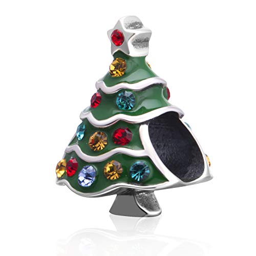 Christmas Santa Claus Charms fit Pandora Bracelet 925 Sterling Silver Reindeer Christmas Tree Stocking Bead Charms for Women Xmas Gifts3