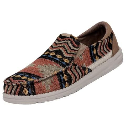 HEYDUDE Men's Thad Chambray - Men's Shoes - Colour Monterrey - Men's Loafers - Comfortable & Lightweight - Removable Foam Insole - Size UK 10 Cover