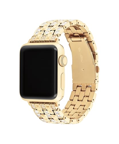 Coach Apple Watch Strap Compatible with 38mm 40mm 41mm Apple Watch Interchangeable Band Crystal Design for a Dazzling Look Personalize Your Style