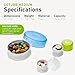 humangear GoTubb – Storage Containers for Snacks, Small Essentials and Travel Gear, Made from Food-Safe Materials, Clear/Green/Blue, Medium (3-pack)