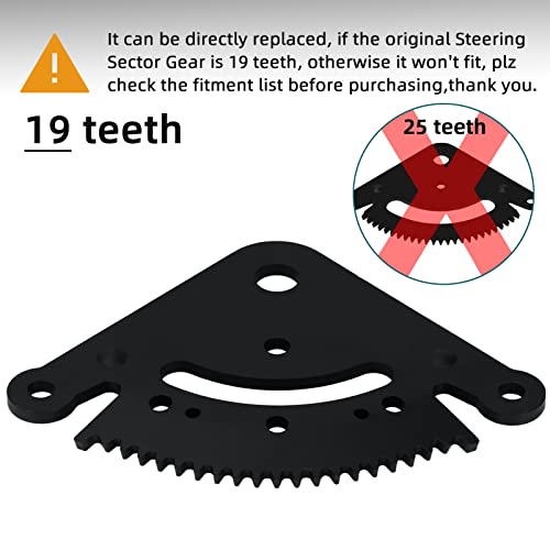 19 Teeth Steering Sector Gear Kit Compatible with John Deere Lawn Tractor John Deere D100 D105 D110 D120 D125 D130 D140 D150 D160 D170 with Pinion Gear & Bushing, Direct Replace - Image 4
