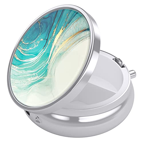 Image of Pill Box, Small Pill Case for Purse & Pocket, Travel Medicine Organizer