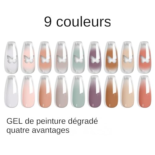 Gel de uñas sólido para eliminar goteos en diseños con esponjas de gradiente precisas 5
