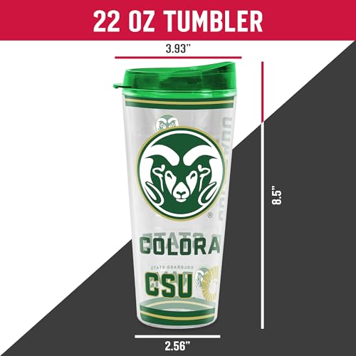 Image of Rico Industries NCAA College Double Wall Mayhem 16oz Or 20oz Tritan Tumbler W Lid