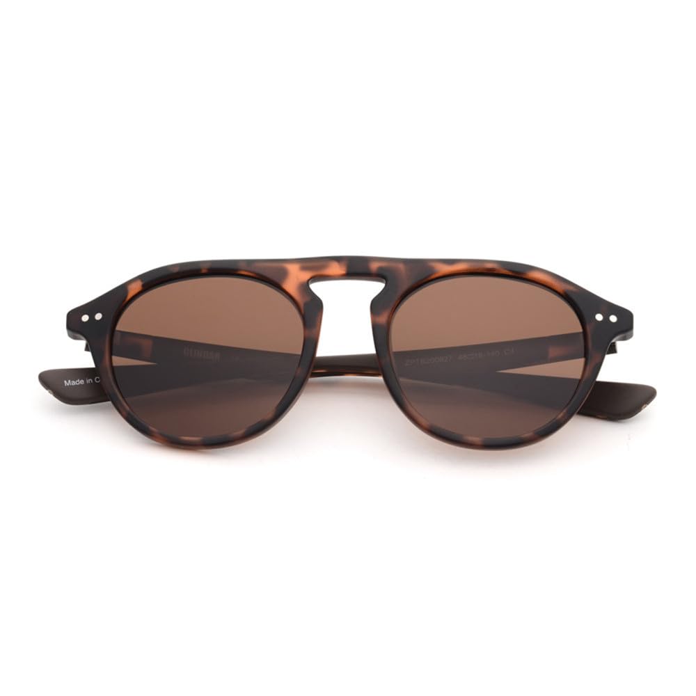 Occhiali da sole da donna da uomo polarizzati rotondi leggeri vintage UV400