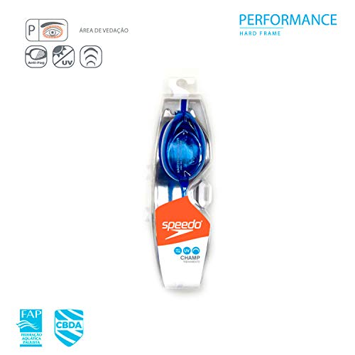 Oculos Champ Speedo Único Preto Cristal