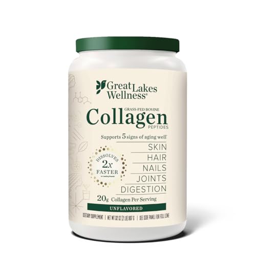 Great Lakes Wellness Collagen Peptides Powder 32oz Unflavored
