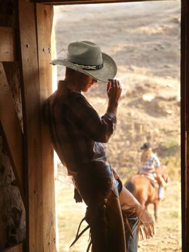 Image of Western Cowboy Hat for Women Men with Band Wide Brim Suede Cowboy Cowgirl Hat Western Style Hat