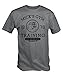 Mick's Gimnasio Retro Boxeo Camiseta de Manga Corta - Gris Ceniza, M