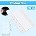 200 Pcs Clear Hole Reinforcement Stickers, Self Adhesive Ring Binder Labels, Sturdy Ring Binder Stickers for Documents, Photos, Postcards, Office School Supplies