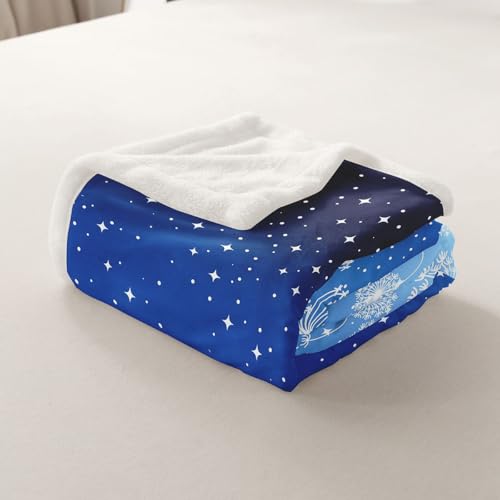 Couverture polaire chaude pour frissons nocturnes motif ciel - 6