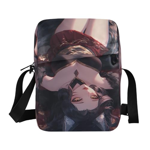 messenger bag for women crossbody Crossbody Bags For Women Shoulder Handbag For Travel Adjustable Strap for outdoor sports outdoor sports- Fox Anime Beauty
