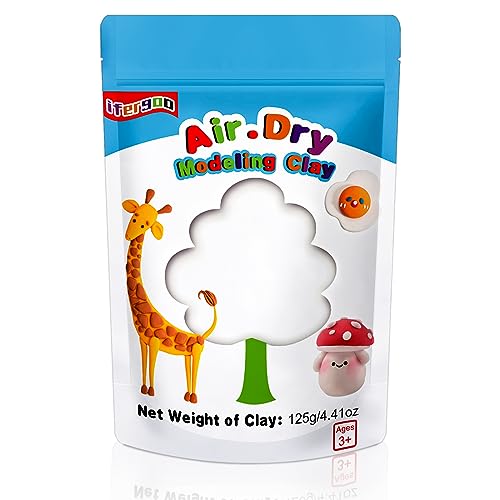 iFergoo Air Dry Clay White Ultra Light Modeling Clay Magic Clay DIY Creative Modeling Dough Kids Gifts for Girls Boys