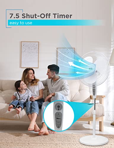 Image of BLACK+DECKER BFSR18W 18 IN. STAND FAN WITH REMOTE CONTROL, WHITE