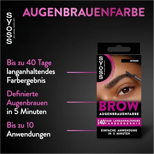 Syoss Augenbrauen Kit Augenbrauenfarbe 1–1 Schwarz Stufe 3 (17 ml) – Ansicht 3
