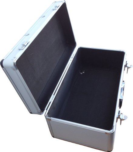 Kreher® Transportkoffer 27L - Robuster Werkzeugkoffer mit Aluminiumrahmen & ABS-Korpus, abschließbar, Metallverschlüsse, Neopren-Innenraum - Große Aufbewahrungsbox für Werkzeug, Kamera & Elektronik