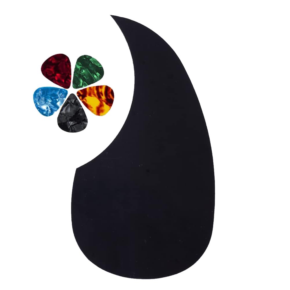 Imaginea Acoustic Guitar Pickguard, Black Duck shaped Shell Anti-Scratch Pickguard Plate for Guitar, Easy Installation, Scratch Prevention, Precise Cutting, Thickened, and Beautiful for Protection-image-30