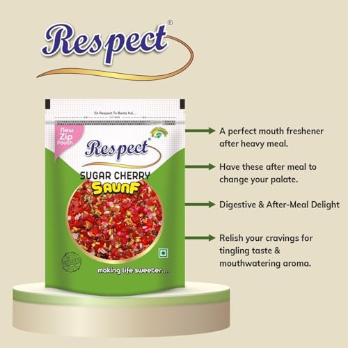 Image of RESPECT Sweet Cherry Mix 500g & Disco Anardana Shots 500g - Combo Mouth Freshener (1kg)
