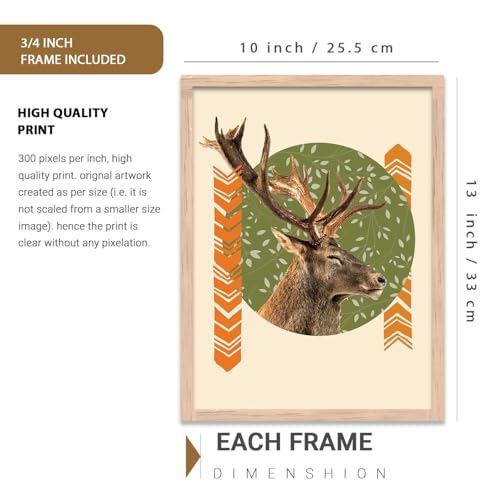 Image of kotart Paintings Modern Art Wall Decor Framed Paintings for Bedroom Room Living Room - Framed Wall Posters /Paintings with Frame - Painting for Wall Decoration - Set of 3 - D (Art 5, 10x13 inch)