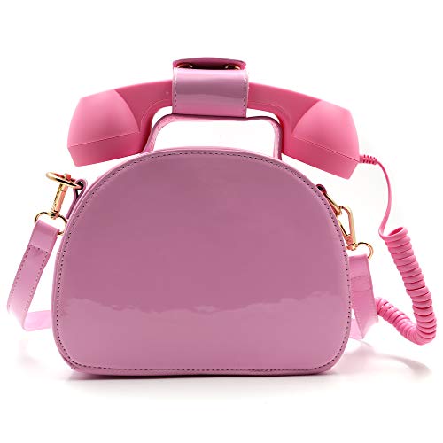 Image of QiMing Retro dial telephone Crossbody Shoulder Bag,Pu Movable microphone Purse for Women