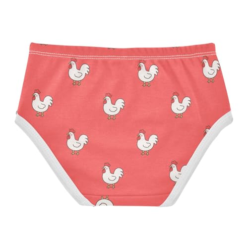 Girls' Underwear Cute Bird Chicken Red Toddle Brief Panties 23014802