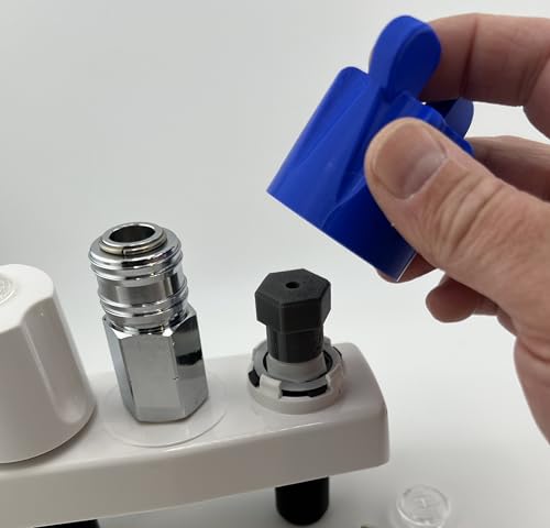 Image of Ergonomic Tap Handles for Recesssed RV Exterior Showers, Custom desiged knob adapters fit Any Quick-Connect Shower