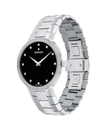 Movado Faceto Men's Luxury Quartz Watch - Swiss Movement, Stainless Steel Bracelet, Water-Resistant to 3ATM - Classic Timepiece - Gift for Him - 39mm2