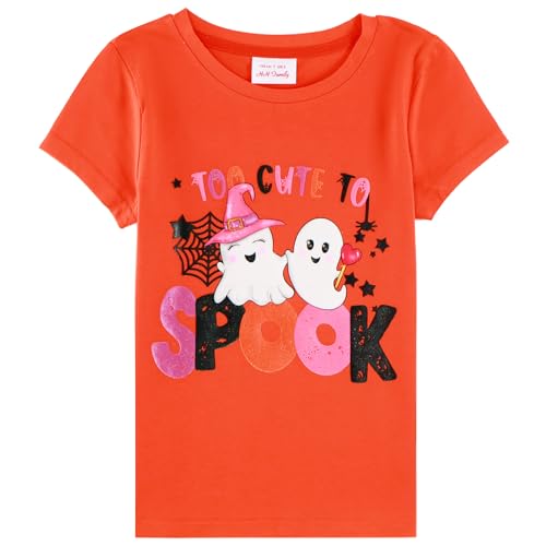 HH Family Halloween Shirts for Girls Boys and Kids Ghost Witch and Pumpkin Shirt