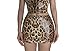 SportsWell Women Cheetah Print Skirt Leopard Mini Skirts Sparkly Pencil Bodycon A-Line Leopard S