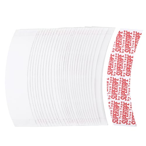 Piriuuo 50 Pcs Wig Tape Double Sided Strong Adhesive Lace Tape for Wigs Waterproof Toupee Tapes Invisible Hair System Tapes for Fixing Wigs (Blue)