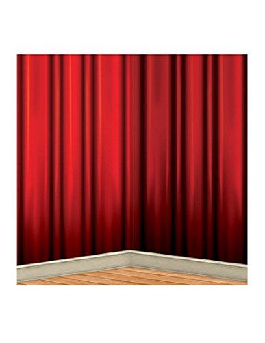 Décoration murale rideau rouge Beistle grand format pour salle de fête